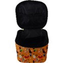 Halloween Treats Pattern Orange Make Up Travel Bag (Big) View3