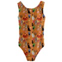 Halloween Treats Pattern Orange Kids  Cut-Out Back One Piece Swimsuit View1