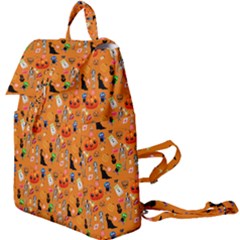 Halloween Treats Pattern Orange Buckle Everyday Backpack by snowwhitegirl