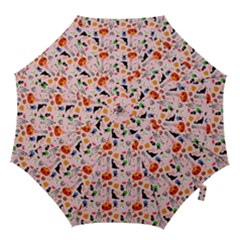 Halloween Treats Pattern Pink Hook Handle Umbrellas (small) by snowwhitegirl