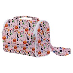 Halloween Treats Pattern Pink Satchel Shoulder Bag