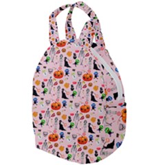 Halloween Treats Pattern Pink Travel Backpacks