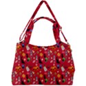 Halloween Treats Pattern Red Double Compartment Shoulder Bag View2