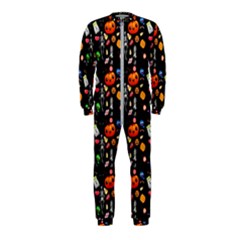 Halloween Treats Pattern Black Onepiece Jumpsuit (kids) by snowwhitegirl