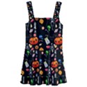 Halloween Treats Pattern Black Kids  Layered Skirt Swimsuit View1