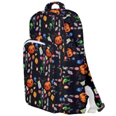 Halloween Treats Pattern Black Double Compartment Backpack by snowwhitegirl