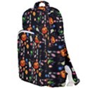 Halloween Treats Pattern Black Double Compartment Backpack View1