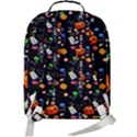 Halloween Treats Pattern Black Double Compartment Backpack View3