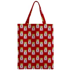 Ghost Pet Red Zipper Classic Tote Bag by snowwhitegirl