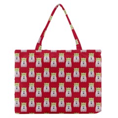 Ghost Pet Red Zipper Medium Tote Bag by snowwhitegirl