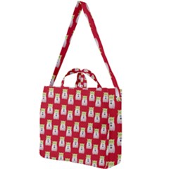 Ghost Pet Red Square Shoulder Tote Bag