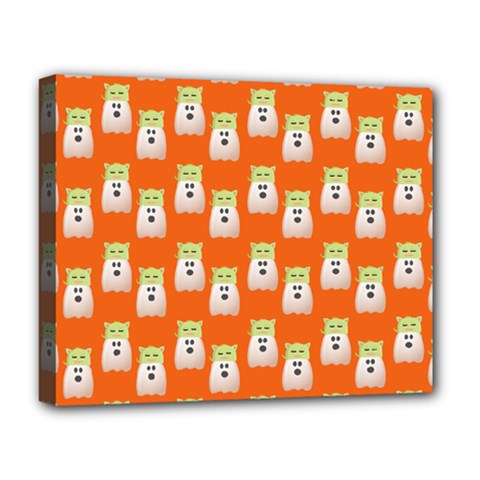 Ghost Pet Orange Deluxe Canvas 20  X 16  (stretched) by snowwhitegirl