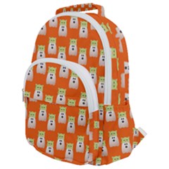 Ghost Pet Orange Rounded Multi Pocket Backpack