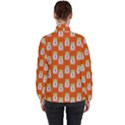 Ghost Pet Orange High Neck Windbreaker (Women) View2