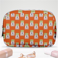 Ghost Pet Orange Make Up Pouch (small) by snowwhitegirl