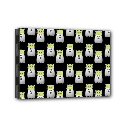 Ghost Pet Black Mini Canvas 7  X 5  (stretched) by snowwhitegirl