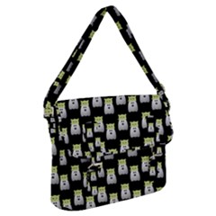 Ghost Pet Black Buckle Messenger Bag