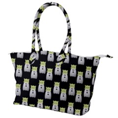 Ghost Pet Black Canvas Shoulder Bag