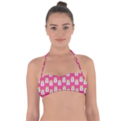 Ghost Pet Pink Halter Bandeau Bikini Top