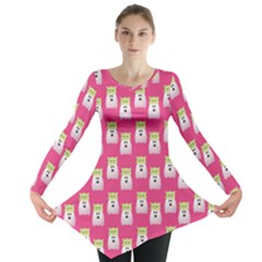 Ghost Pet Pink Long Sleeve Tunic  by snowwhitegirl