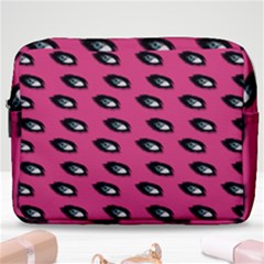 Eyes Dark Pink Make Up Pouch (large) by snowwhitegirl