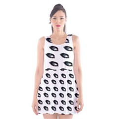 Eyes White Scoop Neck Skater Dress by snowwhitegirl