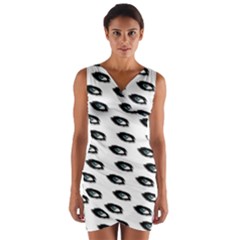 Eyes White Wrap Front Bodycon Dress by snowwhitegirl