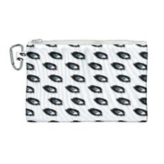 Eyes White Canvas Cosmetic Bag (large) by snowwhitegirl