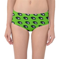 Eyes Green Mid-waist Bikini Bottoms by snowwhitegirl