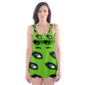 Eyes Green Skater Dress Swimsuit View1