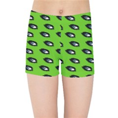 Eyes Green Kids  Sports Shorts by snowwhitegirl