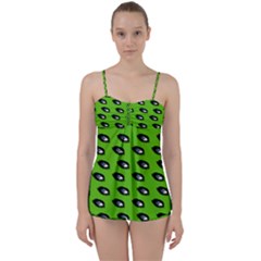 Eyes Green Babydoll Tankini Set by snowwhitegirl