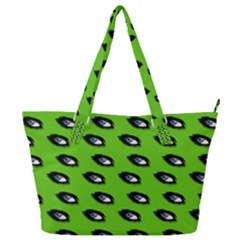 Eyes Green Full Print Shoulder Bag