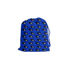 Eyes Blue Drawstring Pouch (small) by snowwhitegirl