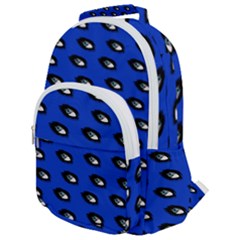 Eyes Blue Rounded Multi Pocket Backpack