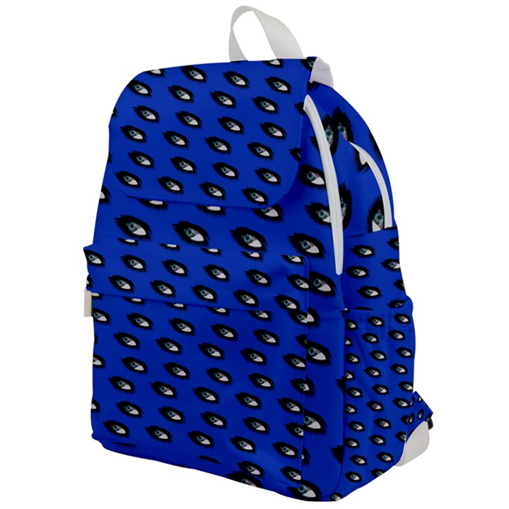 Eyes Blue Top Flap Backpack