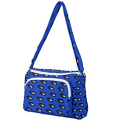 Eyes Blue Front Pocket Crossbody Bag