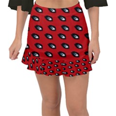 Eyes Red Fishtail Mini Chiffon Skirt by snowwhitegirl