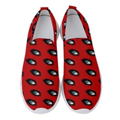 Eyes Red Women s Slip On Sneakers