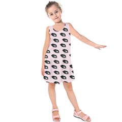 Eyes Pink Kids  Sleeveless Dress by snowwhitegirl