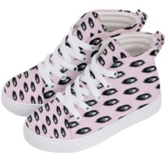 Eyes Pink Kids  Hi-top Skate Sneakers by snowwhitegirl