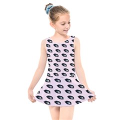 Eyes Pink Kids  Skater Dress Swimsuit by snowwhitegirl