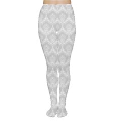 Damask Grey Tights by snowwhitegirl