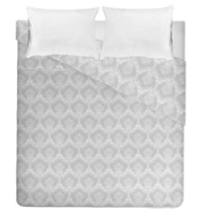 Damask Grey Duvet Cover Double Side (queen Size)