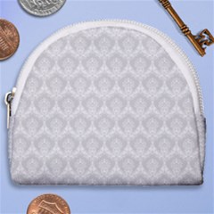 Damask Grey Horseshoe Style Canvas Pouch by snowwhitegirl