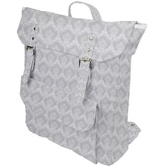 Damask Grey Buckle Up Backpack