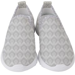 Damask Grey Kids  Slip On Sneakers