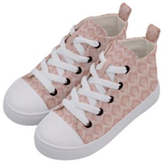 Damask Peach Kids  Mid-top Canvas Sneakers by snowwhitegirl