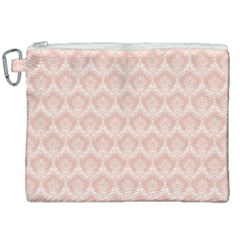 Damask Peach Canvas Cosmetic Bag (xxl) by snowwhitegirl