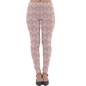 Damask Peach Lightweight Velour Leggings View1